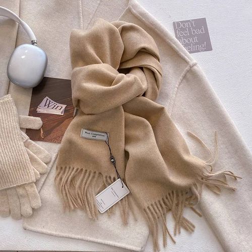 Écharpe De Luxe En Laine Pour Femme,Cachemire Chaud,Pashmina,Marque,Châles Enveloppants,Épais Et Doux,Bufanda,Étole,Hiver 2024--Dfz037-22