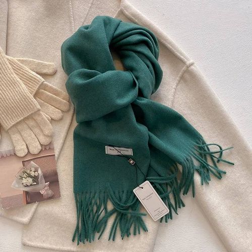 Écharpe De Luxe En Laine Pour Femme,Cachemire Chaud,Pashmina,Marque,Châles Enveloppants,Épais Et Doux,Bufanda,Étole,Hiver 2024--Dfz037-17