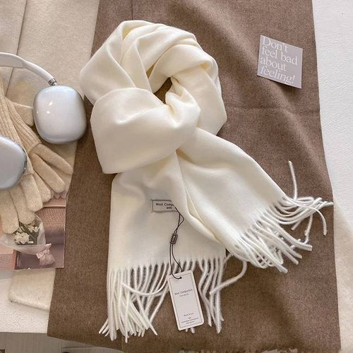 Écharpe De Luxe En Laine Pour Femme,Cachemire Chaud,Pashmina,Marque,Châles Enveloppants,Épais Et Doux,Bufanda,Étole,Hiver 2024--Dfz037-14