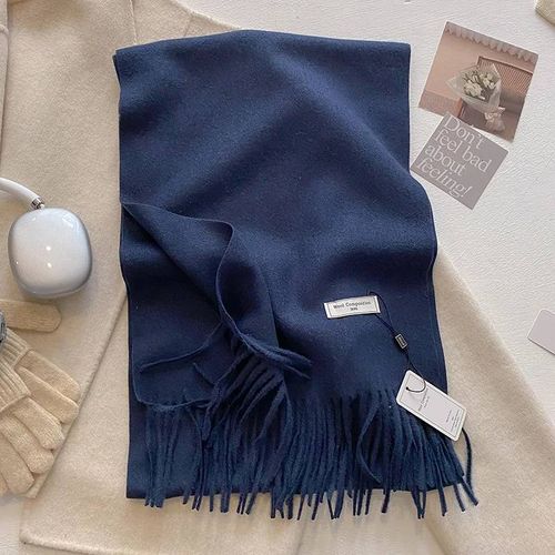 Écharpe De Luxe En Laine Pour Femme,Cachemire Chaud,Pashmina,Marque,Châles Enveloppants,Épais Et Doux,Bufanda,Étole,Hiver 2024--Dfz037-11