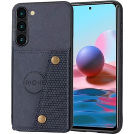 Compatible Avec Coque Samsung Galaxy S23, Etui En Cuir De Téléphone Avec Emplacement De Cartes Coque+Film De Protection D?Écran Téléphone Portable Stand Housse-Bleu