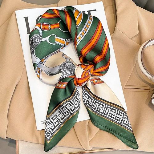 70cm Design Bandes De Cheveux Foulards Carrés Mode Impression Satin Foulard En Soie Pour Les Femmes Foulard Enveloppes De Poignet Dame Ruban Châle Foulard--36