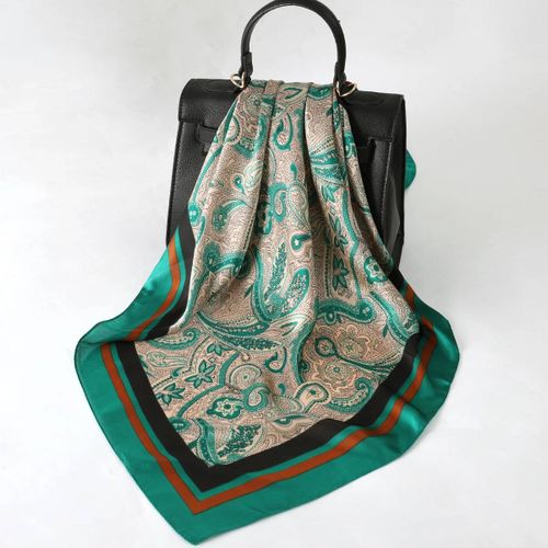 70cm Design Bandes De Cheveux Foulards Carrés Mode Impression Satin Foulard En Soie Pour Les Femmes Foulard Enveloppes De Poignet Dame Ruban Châle Foulard--Jnc022-02