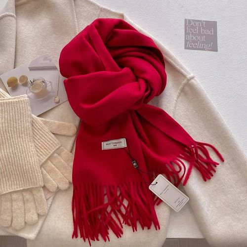 Écharpe De Luxe En Laine Pour Femme,Cachemire Chaud,Pashmina,Marque,Châles Enveloppants,Épais Et Doux,Bufanda,Étole,Hiver 2024--Dfz037-04