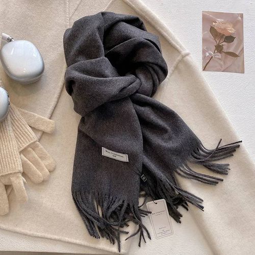 Écharpe De Luxe En Laine Pour Femme,Cachemire Chaud,Pashmina,Marque,Châles Enveloppants,Épais Et Doux,Bufanda,Étole,Hiver 2024--Dfz037-19
