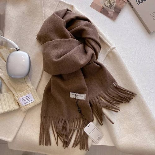 Écharpe De Luxe En Laine Pour Femme,Cachemire Chaud,Pashmina,Marque,Châles Enveloppants,Épais Et Doux,Bufanda,Étole,Hiver 2024--Dfz037-23