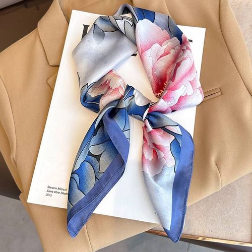 Foulard Carré Imprimé Cheval Pour Femme,70x70cm,Bandeau En Satin Doux,Hijab De Bureau,Bandeau De Sauna,Cadeau-70x70cm-W-70-2