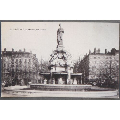 Carte Postale Ancienne - 76 - Lyon - Place Morand, La Fontaine