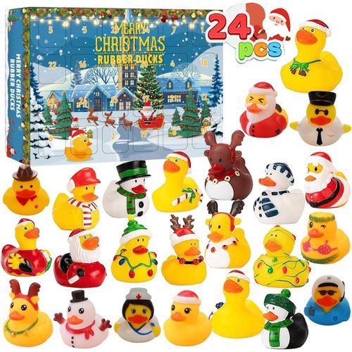 Calendrier De L'avent 2025 Pour Femmes Adultes Avec 24 Canards De Noël Couineurs, Jouets De Bain Pour Enfants
