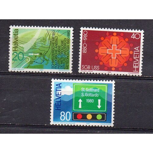Suisse- Lot De 3 Timbres Neufs- Année 1980