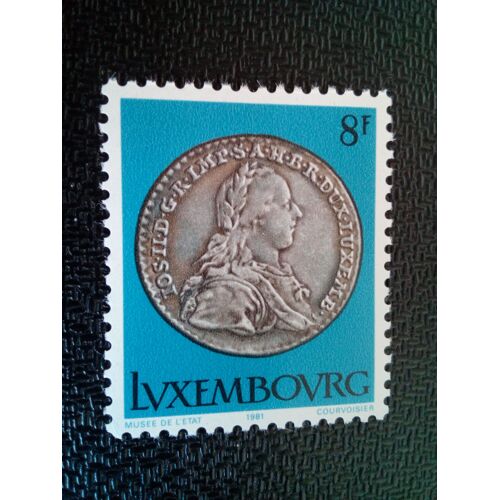 Timbre Luxembourg Yt 977 Pièces D'argent 1981 ( 031004 )