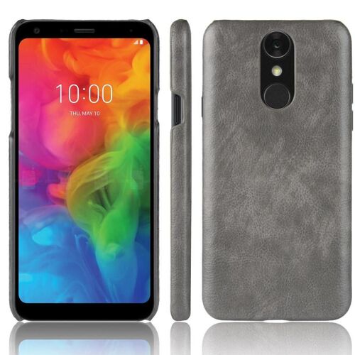 Rétro Étui Pour Lg Q7 Anti Éraflure Compatibilité Modèle De Litchi Rétro Housse De Protection - Gris