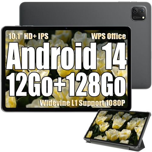 Oscal Pad 70 WiFi Tablette Tactile 10.1" HD+ IPS Android 14 2.4G+5G WiFi 6, RAM 8 Go ROM 128 Go/SD 1 To 8MP+13MP 6580mAh - Gris