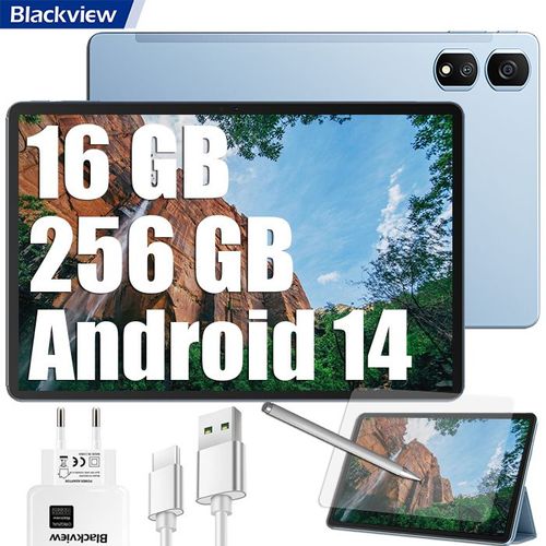 Tablette Tactile BLACKVIEW Tab 16 Pro 10.95" 16Go+256Go-SD 1To 7700mAh 13MP+8MP Android 14 Charge rapide-Dual SIM Mode PC - Bleu