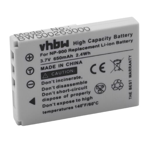 vhbw Batterie compatible avec Rollei Prego dp6200, DS6, dp4200, RCP-8325XS, dp5200 appareil photo (650mAh, 3,6V, Li-ion)