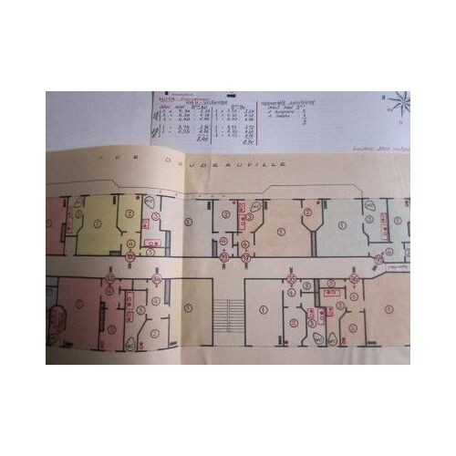 Plans Et Caractéristiques Des Locaux Du 50 Rue Doudeauville, Paris 18°, 1949, Esc A - 5ème