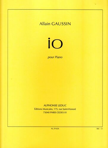 Allain Gaussin - Io Pour Piano