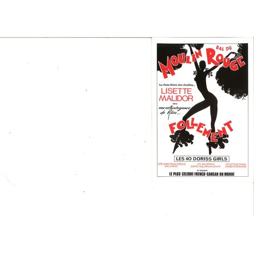 Carte Postale Moulin Rouge 'follement'