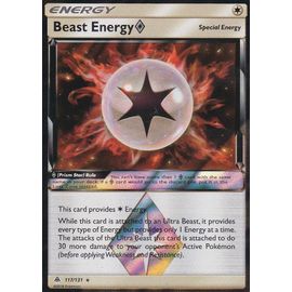 Carte Pokemon - Beast Energy ( Energie Chimère ) - Prisme - 117/131 - Soleil Et Lune 6 Lumière Interdite - Version Anglaise