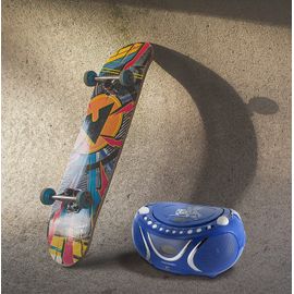 mini chaine hifi Radio Lecteur CD MP3 USB bleu foncé