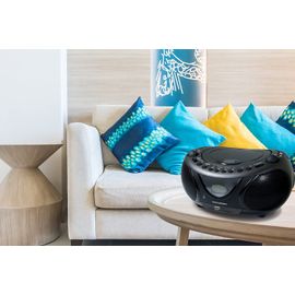 mini chaine hifi Radio Lecteur CD MP3 USB Bluetooth noir