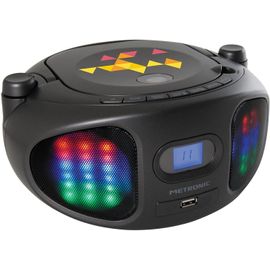 mini chaine hifi Radio Lecteur CD MP3 USB avec LED noir