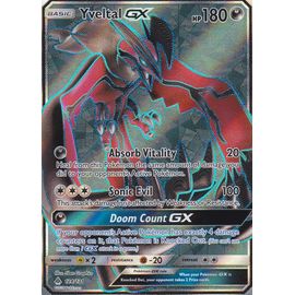 Carte Pokemon - Yveltal Gx ( Yveltal Gx ) - Ultra Rare En Full Art - 124/131 - Soleil Et Lune 6 Lumière Interdite - Version Anglaise
