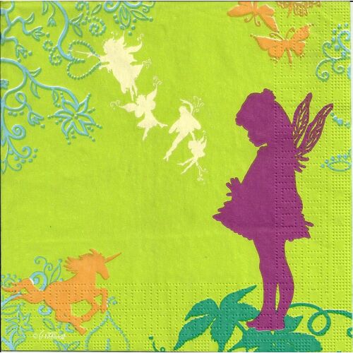 Lot De Serviettes Déco En Papier Broste: Anges Et Papillons