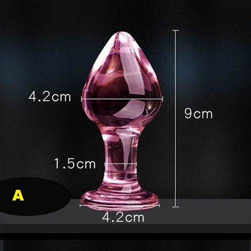 Plug Anal Verre Rose Sextoys Gay, Modele: A