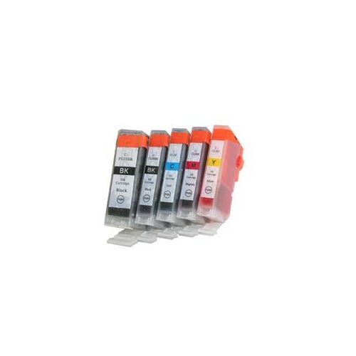 5 Cartouches Encre avec puce Compatible CANON PGI5BK + CLI8BK + CLI8C + CLI8M + CLI8Y pour imprimantes Canon Pixma MP500, Canon Pixma MP510, Canon Pixma MP520, Canon Pixma MP530, Canon Pixma MP600,