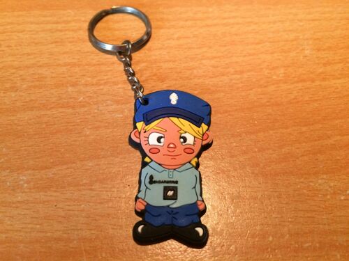 Porte Clés Gendarme Féminin Neuf