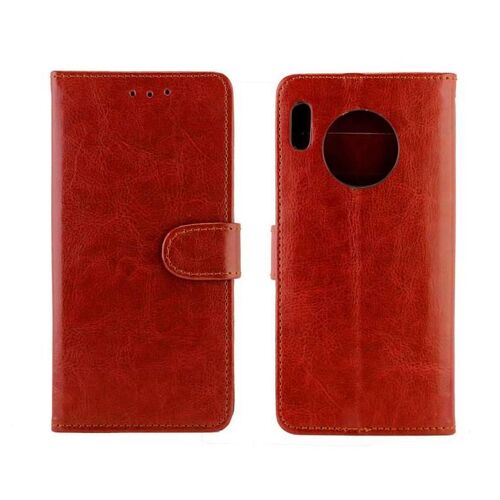 Flip Étui Pour Huawei Mate 30/Mate 30 5g Antichoc Fermeture Magnétique Titulaire De La Carte Bicelle Cuir Pu - Rouge