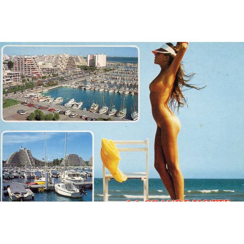Carte Postale Annee 1995 - Thème : Nus Et Plages -La Grande Motte - 34 - Herault" La Nouvelle Floride "- Écrite Et Timbree