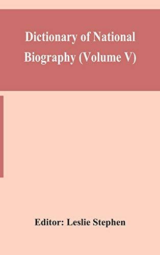 Dictionary Of National Biography (Volume V)