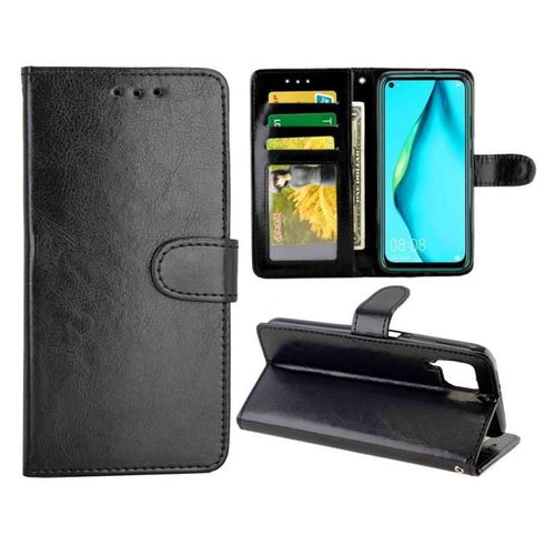 Flip Étui Pour Huawei P40 Lite Cuir Pu Titulaire De La Carte Bicelle Fermeture Magnétique Antichoc - Noir
