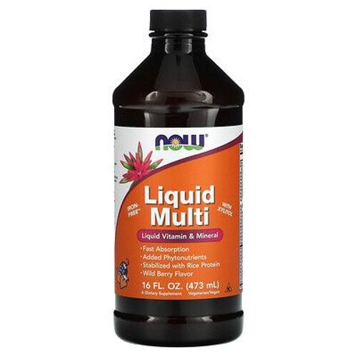 Now Foods Multi Liquide, Arôme Baies Sauvages, 473 Ml (16 Oz) 