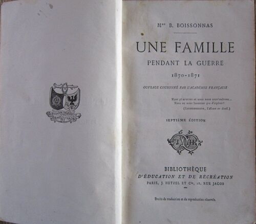 Une Famille Pendant La Guerre 1870-1871