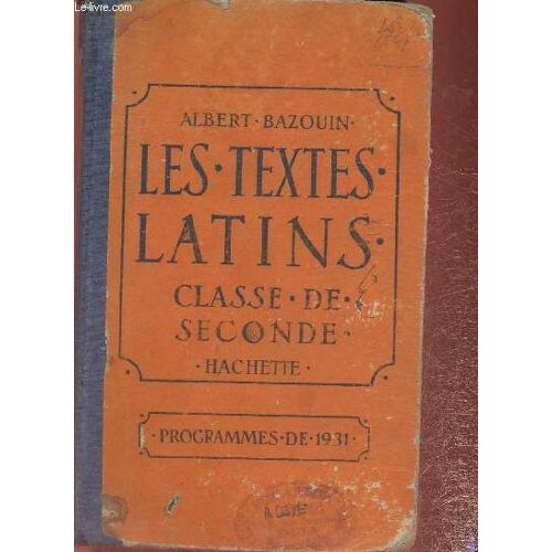 Les Textes Latins- Classe De Seconde