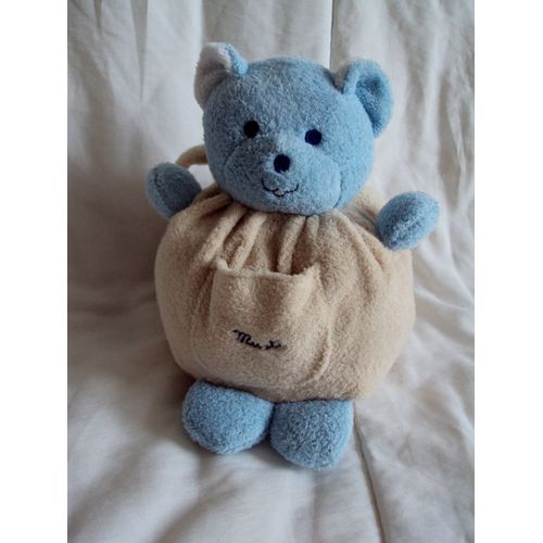 Doudou Ours Bleu Beige Musti By Mustela