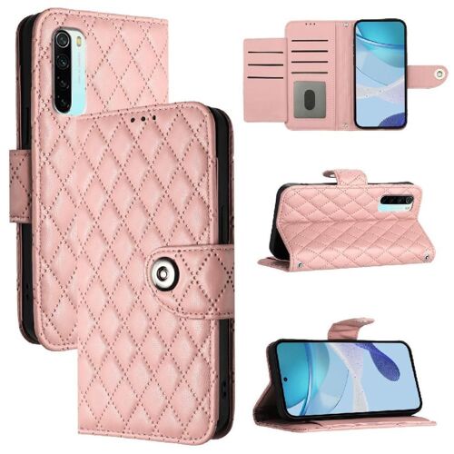 Étui Pour Xiaomi Redmi Note 8 Titulaire De La Carte Bande De Poignet Protection Élégante Antichoc Portefeuille Couverture - Couleur Orange