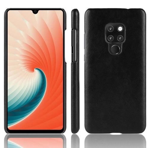 Rétro Étui Pour Huawei Mate 20 X Housse De Protection Modèle De Litchi Anti Éraflure Rétro Compatibilité - Noir