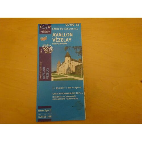 Carte Ign 2722 Et Avallon/ Vezelay
