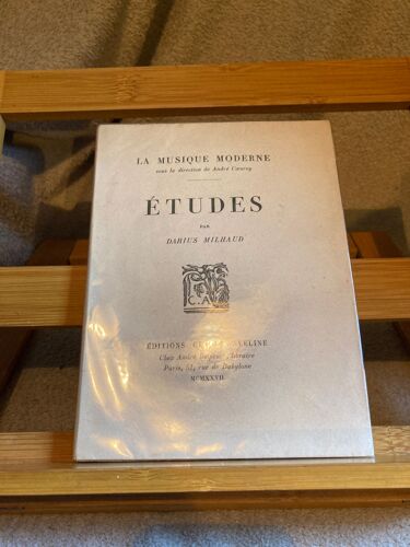 Darius Milhaud Etudes Éditions Claude Aveline 1927