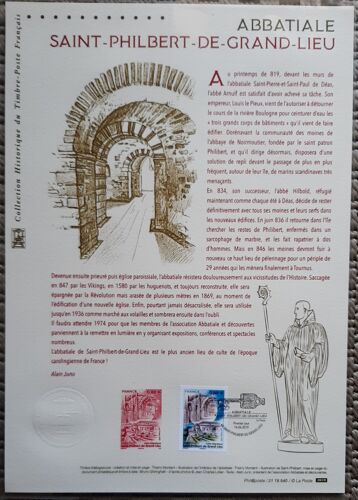 Document Philathelique - 1er Jour- Abbatiale Saint -Philibert-De-Grand-Lieu 16/06/2019