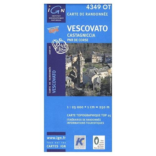 Korsika Vescovato - Castagniccia 1 : 25 000