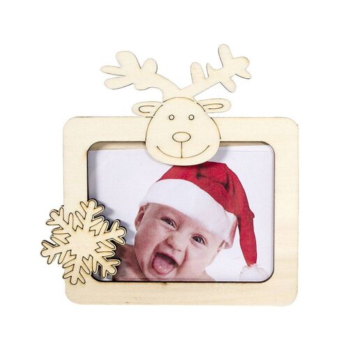 Cadre Photo en bois, décorations de noël pour la maison, pendentif DIY pour enfants, ornements de noël, cadeau du nouvel an, 2021