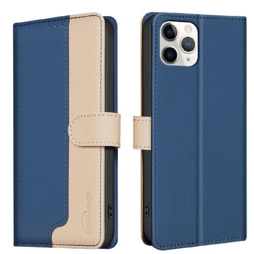Flip Étui Pour Iphone 11 Pro Max Coque Intérieure En Tpu Antichoc Blocage Rfid Flip Folio Titulaire De Fentes Pour Cartes Bicelle - Bleu