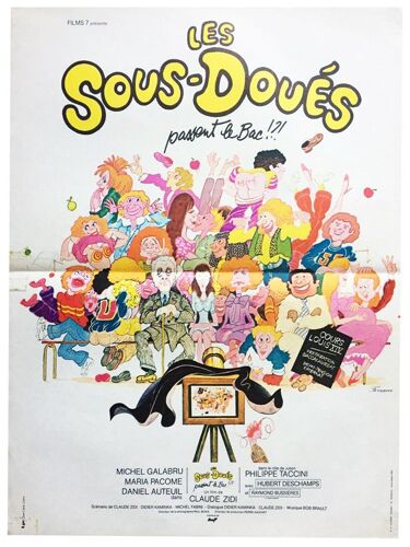Les Sous-Doués Passent Le Bac - Véritable Affiche De Cinéma - Format 40x60 - De Claude Zidi Avec Maria Pacôme, Tonie Marshall, Daniel Auteuil, Féodor Atkine, Mathieu Schiffman - 1980