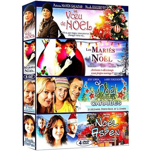 Christmas - Coffret 4 Films : Le Voeu De Noël + Les Mariés De Noël + Noël Aux Caraïbes + Noël À Aspen - Pack