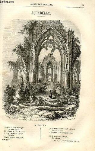 Le Musée Des Familles - Lecture Du Soir - Livraison N°21 - Aquarelle, Poème Par Edouard Plouvier